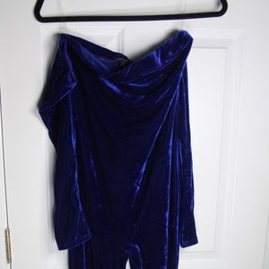 Royal Blue Soothe Velvet Jumpsuit